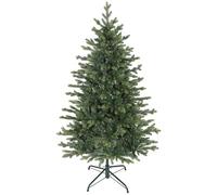 HOMCOM Sapin de Noël artificiel 150 cm, arbre de Noël réaliste avec 1202 pointes de branche articulée, support en métal pliable, facile à monter et ranger, plastique ignifuge, pour maison bureau, vert