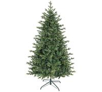 HOMCOM Sapin de Noël Artificiel 180 cm 1660 Pointes de Branche Articulée | Arbre de Noël Réaliste, Support Pliable, Facile à Monter et Ranger, Plastique Ignifuge, pour Maison Bureau, Vert