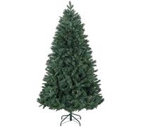 HOMCOM Sapin de Noël Artificiel 180 cm Arbre de Noël avec Support en Acier Pliable, 1061 Branches épines, décoration de Noël Effet réaliste, Vert