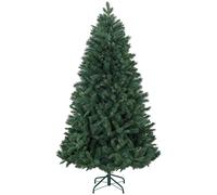 HomCom Sapin de Noël artificiel 180 cm – 1061 branches, support acier pliable, vert