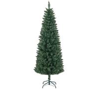 HomCom – Sapin de Noël artificiel 180 cm Slim, 479 branches, support en acier pliable, vert