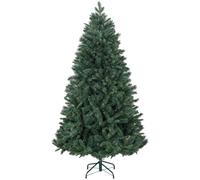 HomCom Sapin de Noël artificiel 180 cm – 1061 branches, support acier pliable, vert