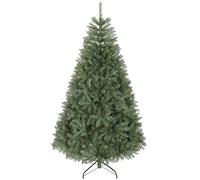 HOMCOM Sapin de Noël Artificiel 180 cm Réaliste Support Métal Pliable Vert | Arbre de Noël, 1687 Pointes de Branche Articulée, Facile à Monter et Ranger, Plastique Ignifuge, pour Maison Bureau