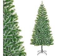 HOMCOM Sapin de Noël Artificiel 210 cm Enneigé 968 Branches d'épine Imitation Nordmann Grand réalisme