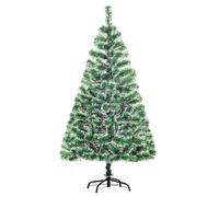HOMCOM Sapin de Noël Artificiel Aspect enneigé 150 cm 416 Branches épines Imitation Nordmann Grand réalisme