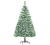 HomCom Sapin de Noël artificiel Ø75 x H150 cm aspect enneigé 416 branches imitation Nordmann