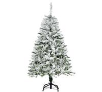 HomCom Sapin de Noël artificiel 120 cm enneigé – 200 branches imitation Nordmann, grand réalisme