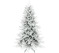 HOMCOM Sapin de Noël Artificiel Floqué de Neige 180 cm Vert | 1815 Pointes de Branches Articulées, Arbre de Noël, Support en Métal Pliable, Facile à Monter et Ranger, Plastique Ignifuge
