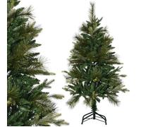 HOMCOM Sapin Arbre de Noël Artificiel 120 cm 260 Branches + Support Pied Vert