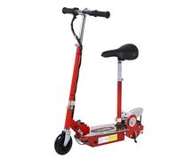 HOMCOM Scooter électrique pliable 120 W pour enfants de 7 à 12 ans, guidon et hauteur de selle réglables, 10 km/h maxi Rouge