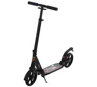 HOMCOM Scooter Pliable Scooter avec Guidon réglable Scooter léger à Hauteur réglable pour Adultes et Enfants (Plus de 14 Ans) Skateboard avec Frein Grandes Roues Ø200 mm Aluminium Charge 100kg