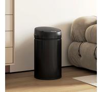 HOMCOM Seau à Ordures Cuisine Automatique 30 L Capteur Infrarouge Fermeture Automatique Anti-traces Acier Inoxydable Noir