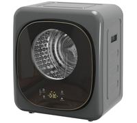 HOMCOM Sèche-linge 4 kg, design compact, 5 modes, minuterie, Gris+Noir