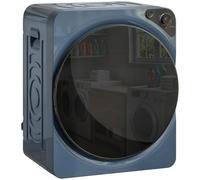 HOMCOM Sèche Linge à Évacuation Compact 1000 W 3 Kg 5 Modes de Séchage Bleu