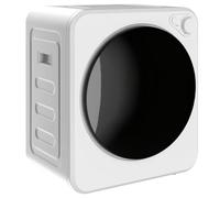 HOMCOM Sèche Linge à Évacuation Compact 5 Modes de Séchage 400/800 W, Blanc | Sèche-Linge Électrique 2,5kg, Charge Frontale, Pose Libre Mural ou Empilable, Cuve en Acier Inoxydable, pour Maison, Dortoir