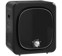 HOMCOM Sèche linge à évacuation compact sèche-linge électrique 800 W 2,5 Kg avec 5 modes de séchage, cuve en acier inoxydable, charge frontale, pour appartement, maison, camping-cars, noir