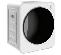 HOMCOM Sèche-linge à évacuation portable 4 Kg, sèche-linge électrique 400/800 W compact, 5 modes de séchage, tambour réversible en acier inoxydable, charge frontale, pour appartement dortoir, blanc