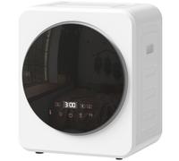 HOMCOM Sèche-linge à évacuation portable 4 Kg, sèche-linge électrique 800 W, tambour réversible en acier inoxydable, blanc