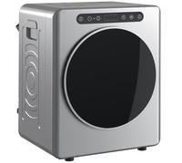 HOMCOM Sèche linge à évacuation, sèche-linge électrique 1000 W 3 Kg, 6 modes de séchage, minuterie, acier inoxydable, argent