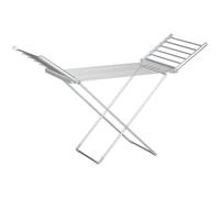 HOMCOM Sèche-Linge étendoir électrique Chauffant 144 x 53 x 91 cm Argent | 2 Ailes Latérales Extensibles, Pliable, Cadre en Alliage d'Aluminium