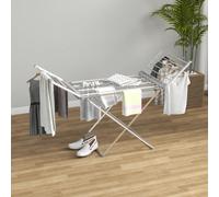 HOMCOM Sèche-linge étendoir pliable 2 ailes latérales extensibles cadre en alliage d'aluminium 144 x 53 x 96 cm Description:Set de haute qualité, de pratique et de légèreté, ce séchoir à linge est ind