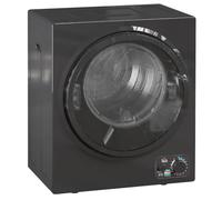 HOMCOM Sèche-linge évacuation portable 850W 2,5Kg 4 modes de séchage Noir | Sèche-Linge Électrique, 2 Niveaux de Chauffage, Cuve en Acier Inoxydable, Installation Murale, pour Appartement Dortoir