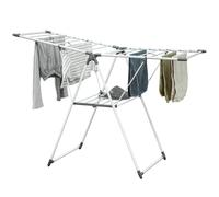 HOMCOM Séchoir à linge pliable étendoir linge intérieur avec bras articulés réglables seche linge etendoir en métal 156,5 x 61,5 x 97 cm blanc