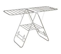 HOMCOM Séchoir à Linge sur Pieds Pliable étendoir 148L x 60,5l x 98H cm | 2 Niveaux Ajustables