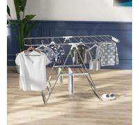 HOMCOM Séchoir à linge sur pieds pliable étendoir 2 niveaux ajustables dim. 148L x 60,5l x 98H cm Description:Cet étendoir à linge multifonction de qualité est très pratique, ce séchoir à linge HOMCOM