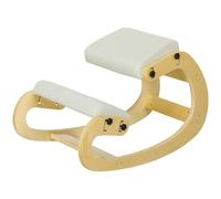 HOMCOM Siège assis genoux ergonomique, régalable, siège genoux, posture correcte en bois, polyester in vec repose-pieds Aosom France