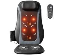 HOMCOM Siège Massant avec Fonction Chauffante, Coussin de Massage Dos
