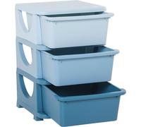 HOMCOM Siège pour enfant avec boîte de rangement Banc Coffre à jouets avec tiroirs trois niveaux Coffre de rangement pour jouets pour chambre d'enfant 3-6 ans Meubles pour enfants