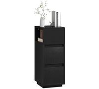 HOMCOM Slim Bedside Table, Narrow Bedside Cabinet with Open Shelf and 2 Drawers, Modern Nightstand for Bedroom, Living Room, Black (table de chevet étroite avec étagère ouverte et 2 tiroirs, table de