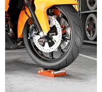 HOMCOM Stand rouleau pour nettoyage des pneus de moto et graissage de la chaîne, largeur de pneu < 180mm, motos < 220kg, orange