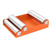 HOMCOM Stand rouleau pour nettoyage des pneus de moto et graissage de la chaîne, support de rouleau à roues moto cadre en acier et rouleaux en aluminium largeur de pneu < 180mm, motos < 220kg, orange