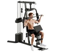 HOMCOM - Station de musculation - Acier - 180x108x200cm - Noir