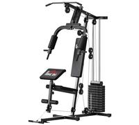 HOMCOM Station de Musculation avec Barre de Traction et Butterfly, Poulie