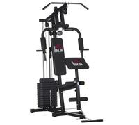 HOMCOM - Station de musculation - Collaboration Aosom.fr x FFHandball - Acier - 135x103x210cm - Noir
