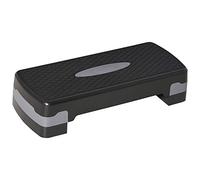 HomCom Stepper aérobic hauteur réglable 2 niveaux surface antidérapante PP 68 x 29 x 15 cm noir/gris