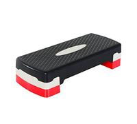 HomCom Stepper aérobic hauteur réglable 2 niveaux antidérapant 68x29x15 cm rouge noir gris