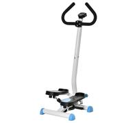 HOMCOM Stepper avec Guidon Écran LCD Résistance Réglable Blanc Bleu Noir