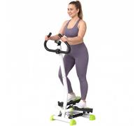HOMCOM Stepper avec guidon – Stepper fitness LCD résistance réglable acier Blanc Vert Noir