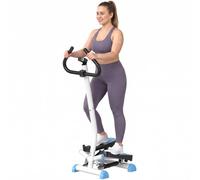 HomCom Stepper avec guidon – Stepper fitness écran LCD résistance réglable Acier Blanc/Bleu/Noir