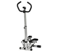 HOMCOM Stepper avec Rampe, Affichage LCD, 55 x 53 x 118-128 cm, Argent