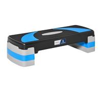 HOMCOM Stepper Fitness Aerobic - Aosom.fr x FFHandball - hauteur réglable 10/15/20 cm surface antiderapante 80 x 31 x 20 cm noir bleu