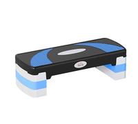 HOMCOM Stepper Fitness Aérobic Hauteur réglable 10/15/20 cm Surface antidérapante 80 x 31 x 20 cm Noir Bleu