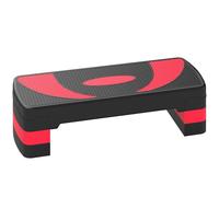 HOMCOM Stepper Fitness Aérobic Hauteur réglable 10/15/20 cm Surface antidérapante 80 x 31 x 20 cm Noir Rouge