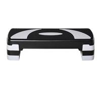 HOMCOM Stepper Fitness Aérobic Hauteur réglable Surface antidérapante 80 x 31 x 20 cm Noir Gris