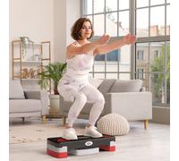 HOMCOM Stepper Fitness Aerobic hauteur reglable surface antiderapante 80 x 31 x 20 cm noir gris clair