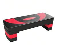 HOMCOM Stepper Fitness Aérobic hauteur réglable surface antidérapante 80 x 31 x 20 cm noir rouge Stepper aérobique léger et compact, ajustable entre 10 cm, 15 cm et 20 cm, idéal pour tout niveau de fi